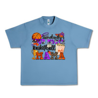 Pebble Blue somebody's loud mouth basketball mama Urban Heavy Tee - Zillion Design Studio