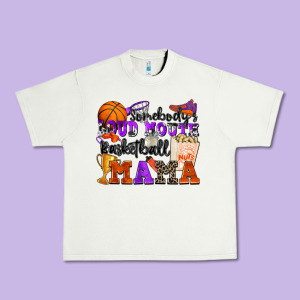 Somebody's Loud Mouth Basketball Mama Urban Heavy Tee Designed By Zillion Design Studio