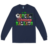 Navy busy raising ballers soccer Long Sleeve Tee - Zillion Design Studio
