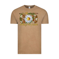 Vintage Coffee With God all things are possible with daisy Vintage Tee - texasbilliewilder