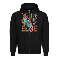 Black live on the edge ice skating Zipper Hoodie - FaDigitalArtStudio