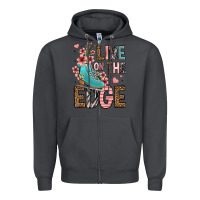 Smoke live on the edge ice skating Zipper Hoodie - FaDigitalArtStudio