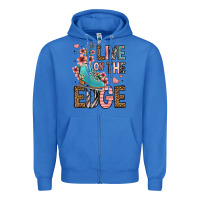 True Royal live on the edge ice skating Zipper Hoodie - FaDigitalArtStudio