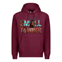 Burgundy small towner Premium Hoodie - NancyCooperArtShop