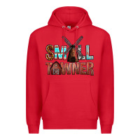 Red small towner Premium Hoodie - NancyCooperArtShop