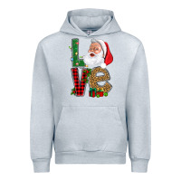 Heather Grey Love With Santa Portrait Urban Hoodie - BundleAndBundleShop