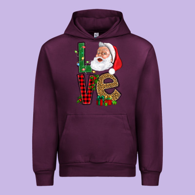 Love With Santa Portrait Urban Hoodie Designed By Bundleandbundleshop