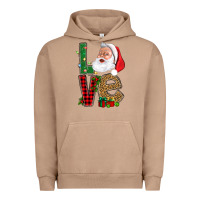 Pigment Burro Love With Santa Portrait Urban Hoodie - BundleAndBundleShop