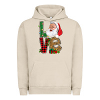Pigment French Oak Love With Santa Portrait Urban Hoodie - BundleAndBundleShop