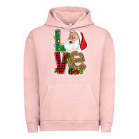 Pigment Salmon Love With Santa Portrait Urban Hoodie - BundleAndBundleShop