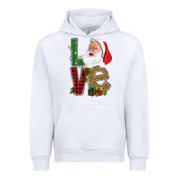 White Love With Santa Portrait Urban Hoodie - BundleAndBundleShop