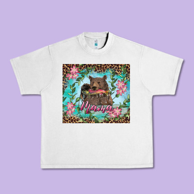 Urban Heavy Tee Mama bear haunting fish floral