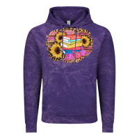 Cloud Purple books sunflower back to school background Vintage Hoodie - AdoDesignShop