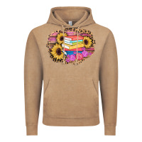 Vintage Coffee books sunflower back to school background Vintage Hoodie - AdoDesignShop