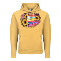 Vintage Mustard books sunflower back to school background Vintage Hoodie - AdoDesignShop