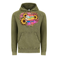 Books Sunflower Back To School Background Vintage Hoodie | Teevron