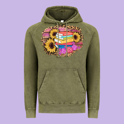 Books Sunflower Back To School Background Vintage Hoodie Designed By Adodesignshop