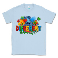 Dusty Blue different is beautiful autism stitch Classic Tee - Zillion Design Studio