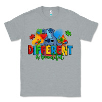Heather Grey different is beautiful autism stitch Classic Tee - Zillion Design Studio