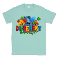 Seafoam different is beautiful autism stitch Classic Tee - Zillion Design Studio
