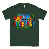 Sports Green different is beautiful autism stitch Classic Tee - Zillion Design Studio