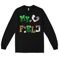 Black my heart is on that field soccer Long Sleeve Tee - Zillion Design Studio
