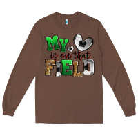 Chestnut my heart is on that field soccer Long Sleeve Tee - Zillion Design Studio