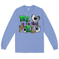 Colony Blue my heart is on that field soccer Long Sleeve Tee - Zillion Design Studio