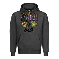Charcoal Heather mini of both Zipper Hoodie - CowhideDigitalArt