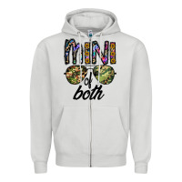 Dove Grey mini of both Zipper Hoodie - CowhideDigitalArt