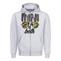Heather Grey mini of both Zipper Hoodie - CowhideDigitalArt