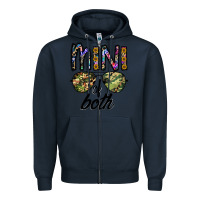 Navy mini of both Zipper Hoodie - CowhideDigitalArt