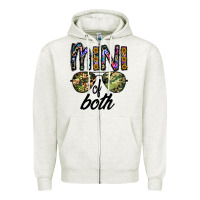 Oatmeal Heather mini of both Zipper Hoodie - CowhideDigitalArt
