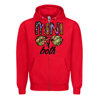 Red mini of both Zipper Hoodie - CowhideDigitalArt