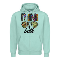 Seafoam mini of both Zipper Hoodie - CowhideDigitalArt