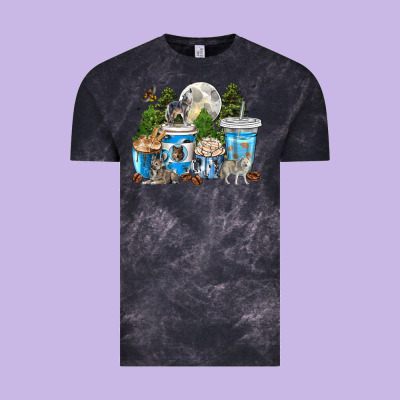 Wolf Coffee Cups Vintage Tee Designed By Texasbilliewilder