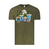 Vintage Olive Wolf coffee cups Vintage Tee - texasbilliewilder