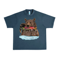 Midnight Navy mama bear haunting fish Urban Heavy Tee - RanaPortraitStore