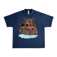 Navy mama bear haunting fish Urban Heavy Tee - RanaPortraitStore