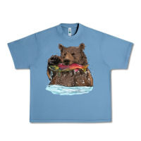 Pebble Blue mama bear haunting fish Urban Heavy Tee - RanaPortraitStore