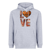 Heather Grey basketball love Heavyweight Hoodie - JahusDesignShop