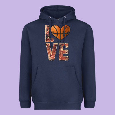 Basketball Love Heavyweight Hoodie Designed By Jahusdesignshop