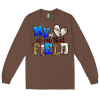 Chestnut my heart is on that field baseball Long Sleeve Tee - Zillion Design Studio