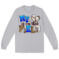 Moon Dust my heart is on that field baseball Long Sleeve Tee - Zillion Design Studio