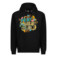 Black pray wait trust crosses christian Premium Hoodie - NancyCooperArtShop