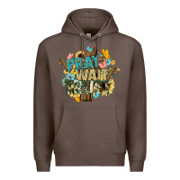 Coffee pray wait trust crosses christian Premium Hoodie - NancyCooperArtShop