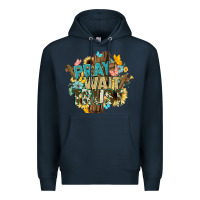 Navy pray wait trust crosses christian Premium Hoodie - NancyCooperArtShop