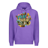 Purple pray wait trust crosses christian Premium Hoodie - NancyCooperArtShop