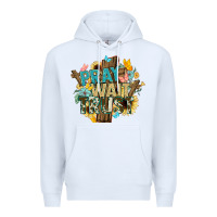 White pray wait trust crosses christian Premium Hoodie - NancyCooperArtShop