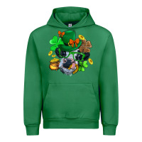 Emerald St. Patrick Cow Clover Urban Hoodie - BundleAndBundleShop